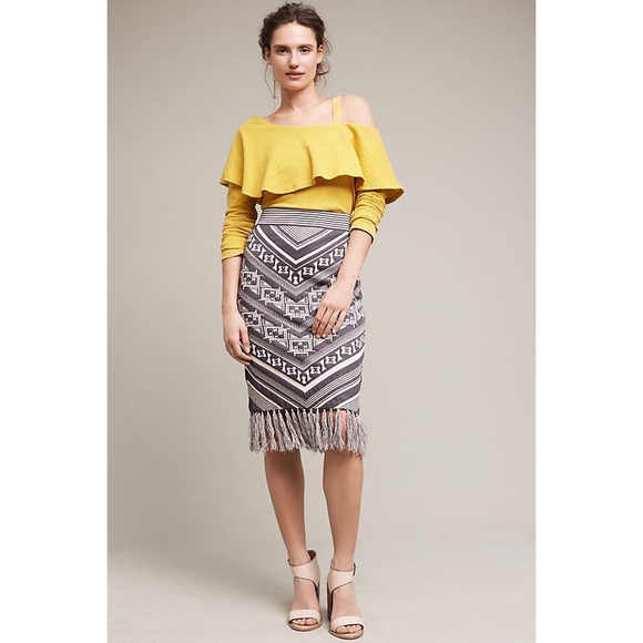 Anthropologie Tops - BNWT ANTHROPOLOGIE ASYMMETRICAL RUFFLE TOP Size M